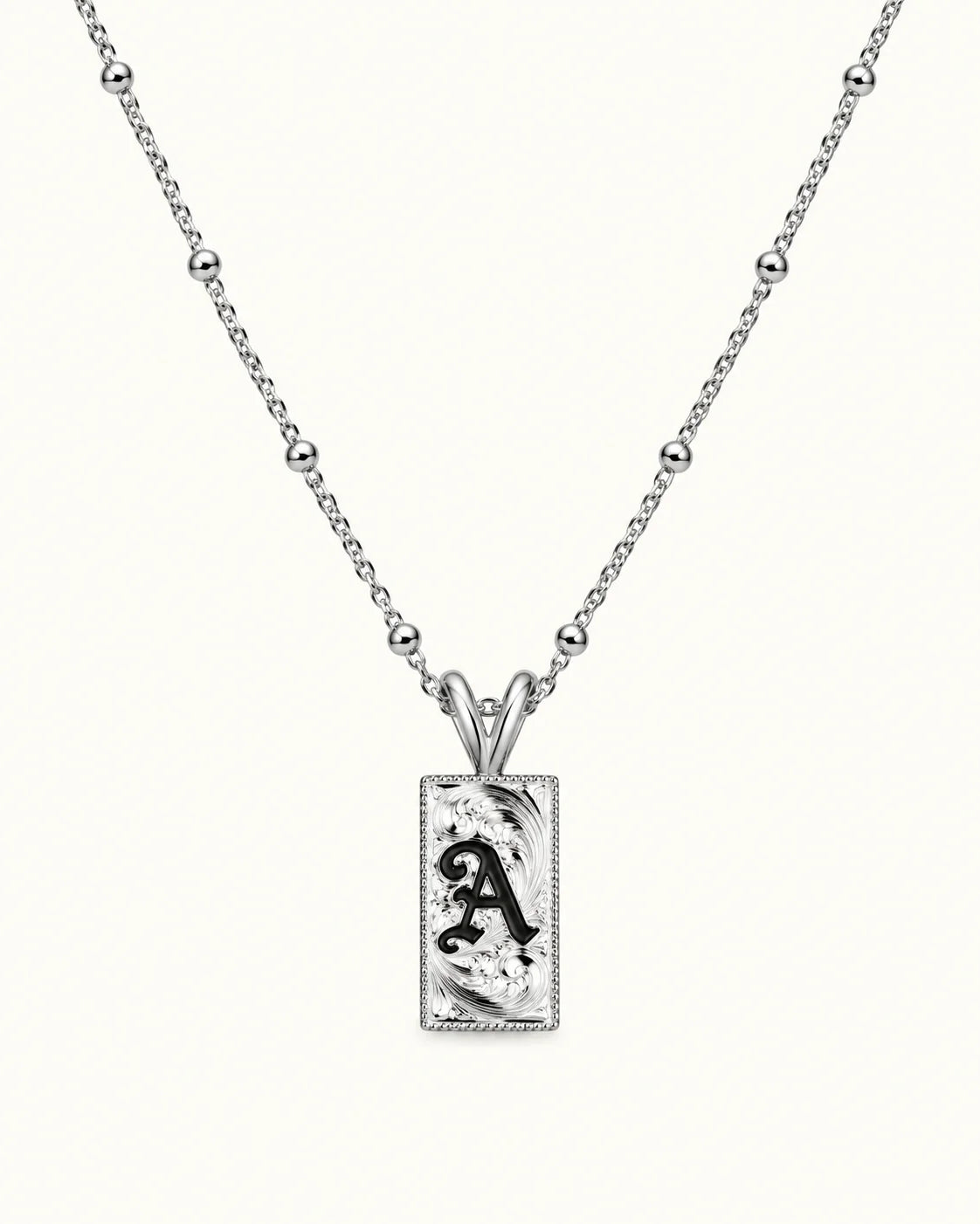 Hawaii Enameled Initial Necklace